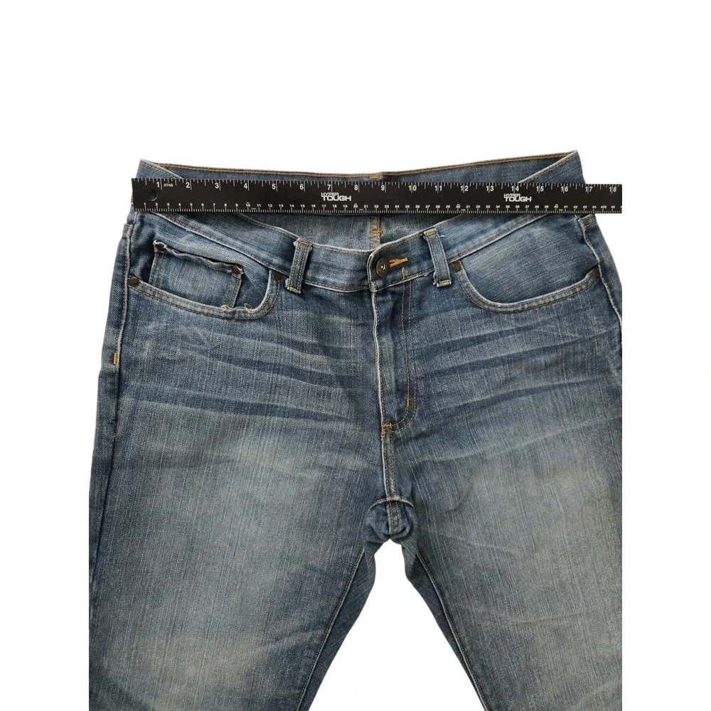 APT‎ 9 Men's Relaxed Fit Dark Blue Wash Denim Jeans Size 34x32